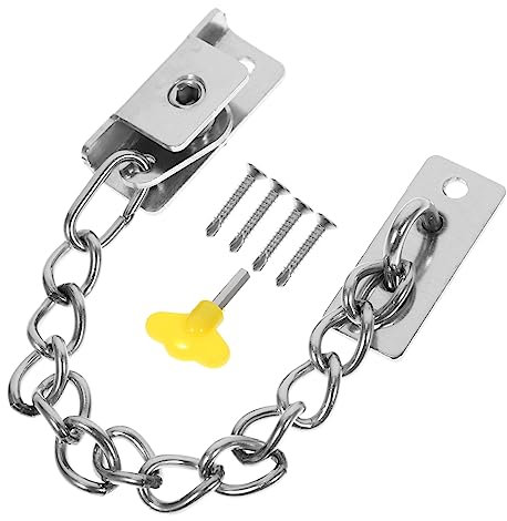 Homsfou ChaîNe De Verrouillage De SéCurité En Acier Inoxydable Pour FenêTres Installation Facile IdéAle Pour ProtéGer Votre Maison Contre Les Intrusions