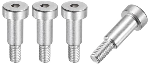 sourcing map 4 bulloni a spalla in acciaio inossidabile 304 8 mm diametro spalla 14 mm lunghezza spalla M6x1 filettatura esagonale bulloni a spalla per industrie di macchine per stampaggio a iniezione