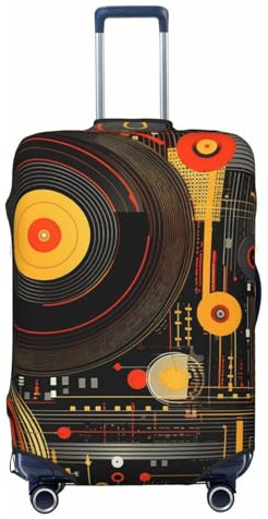 Mexpekil Copertura elastica per valigie, protezione universale per trolley da viaggio, Registrazione audio vintage, S Fit 18-21 Inch Luggage