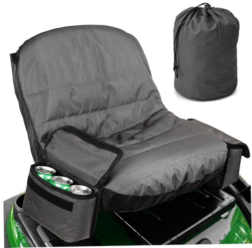 Funda para asiento de cortacésped, funda impermeable para asiento de cortacésped con bolsillos laterales, cómoda y práctica almohadilla para silla, decoración de pelouse