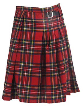 Bellissimo Kilt Scozzese Gonna in Vita A Pieghe Scozzese Scozzese in Tartan Scozzese Punk Gotico con Fibbia in Ecopelle