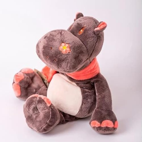 DECOLORES | Peluche Térmico Hipopotamo Para Bebés Y Niños | Relleno Con Semillas Y Flores De Lavanda | Peluche Para Dormir Y Aliviar Cólicos | Peluches Para Bebés Aptos Para Microondas |