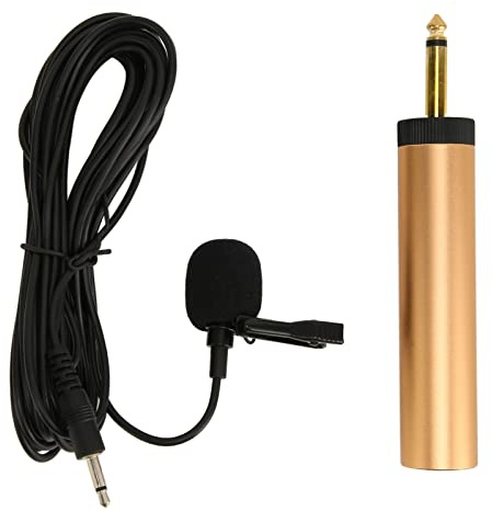 Trådbunden Lavalier-mikrofon, 3,5 Mm 6,5 Mm Gränssnittsbrusreducering 360-graders Pickupdesign, Rundstrålande Kondensator Lapel Mic med Metallklämma