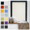 Fenster Plissee ohne Bohren zum Kleben Innenrahmen - Thermo Plisseerollo Innen - Rollo Jalousie, Halterungen auf Rahmen, Faltrollo, Sichtschutz, Blickdicht, für Fenster & Tür - Creme, 80 x 220 cm