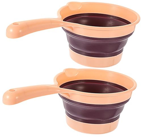 Mikinona Wasserschöpfkelle aus Kunststoff faltbares Design 2 Stück Küchen-Wasserschöpfkelle faltbare Schöpfkelle für den Einsatz in Bad und Küche