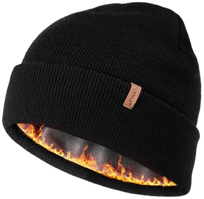FURTALK Beanie Hat Men Soft Fleece Lined Winter Hats Unisex Warm Acrylic Beanie