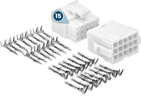 Kalitec KALI-1815 Mini-Universal MATE-N-LOK set 15 poler I elkontakt vit I polyamid 6,6 I max. Nominell ström 10,5 A I AWG 30–16 I kontakt för belysning, kretskort I -55 °C till +105 °C