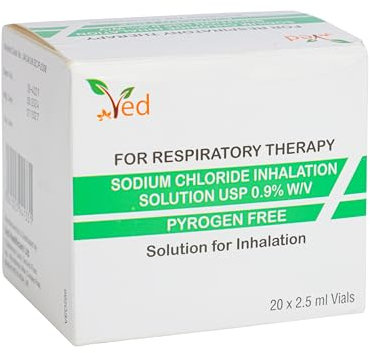 VED Isotonische Inhalationssalzlösung, 0,9% Natriumchlorid (NaCl), 20 x 2,5 ml Einzeldosisfläschchen für Erwachsene und Kinder