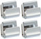 PATIKIL 15/16 Glas Türgriff, Edelstahl 4 Stücke Kein Bohren Türclips Griffe Knöpfe mit Schraube für 3-5mm Duschglas Schrank Schublade Vitrine, Silber
