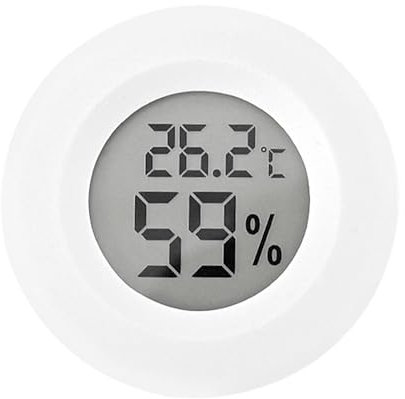 Moniteur De Thermomètre Hygromètre, Capteur De Température, Jauge D'humidité Numérique Ronde, Robuste, Léger, 4,5 Cm, Pour Intérieur, Réservoir, Bocaux, Étui De Guitare