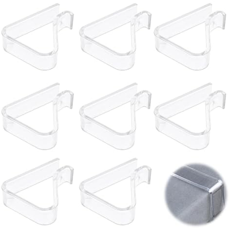 8 Stück Tischdeckenklammern,Transparent Tischklammern,Outdoor Tischtuchklammern,Kunststoff Tischdecken Klammern,Geeignet für Picknicks,Partys,Hochzeiten,Abendessen zum Befestigen von Tischdecken.