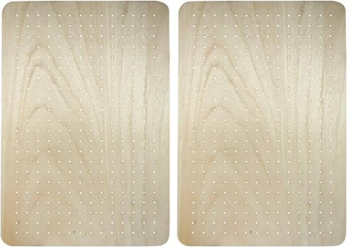 Rayher 62867505 pannello forato MDF portautensili Pin & Peg, rettangolare, 40 x 60 x 2,5 cm incluso accessori tasselli e viti, sistema organizzazione spazio (Confezione da 2)