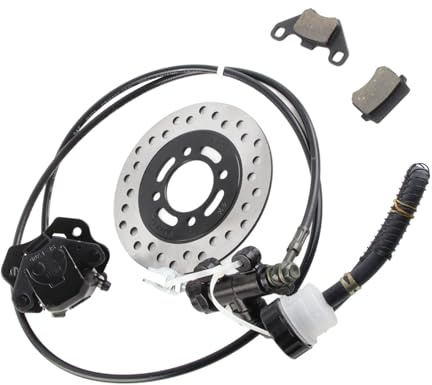 Fabater Kit de Frein à Disque Hydraulique, Plaquette de Frein Professionlle en Métal Haute Stabilité Fonctionlle Durable Version 50 à 250 Dirt Bike Quad ATV GO Kart