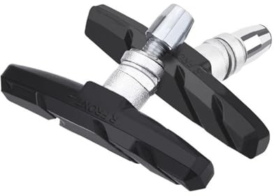 2st Cykel V Bromsbelägg Gummi Friktionsskor Med Hållare För MTB landsvägscyklar Mute Rim Bromsblock Tillbehör(Black 2pcs)