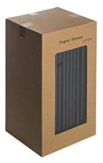 Black Straws 100% Biodegradable/Compostable/Eco-Friendly Drinking Straws (20cm 8inch) Jaytrade UK LTD (10000)