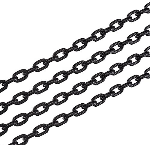 Cheriswelry 40 cm aluminium kabelkedja svart 8 x 5 mm osvetsad öppet kors oval trådlänk för män kvinnor smycken byxor kedjetillverkning