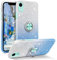 YINLAI iphone XR Case Glitter Sparkle Shiny Cute for Girls Women with 360 Grad Ring Holder Kickstand Slim Shockproof Protective Phone Case, Blue Gradient