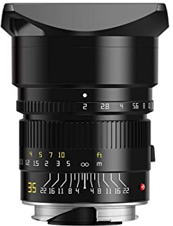 TTArtisan APO-35mm F2 Metal Bodied Lens Compatible with Leica M Mount (Full Frame) - Black