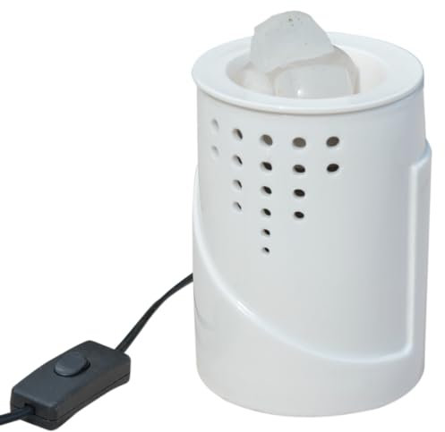 ABB4US | Quemador de Velas aromáticas y Quemador de aceites Esenciales eléctrico | luz cálida | Calentador Velas | aromaterapia | decoración del hogar | Incluye Pack de Ceras perfumadas | Blanco