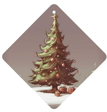 Lot de 2 désodorisants de voiture à suspendre pour sapin de Noël - Feuilles parfumées à suspendre pour voiture, maison, décoration intérieure