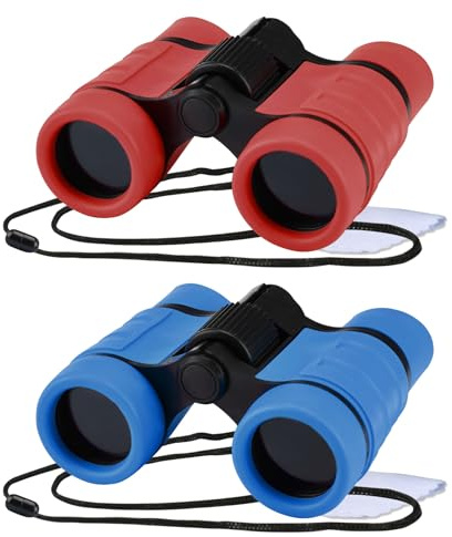 S Syxspecial Jumelles pour enfants, jouets pour garçons et filles de 3 à 12 ans, haute résolution, anti-chocs, mini jumelles compactes pour l'observation des oiseaux, la randonnée, le camping, la