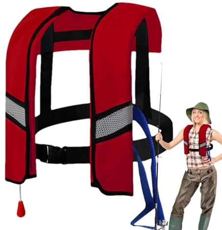 Gilet di salvataggio per paddle, classico, in nylon, per adulti, gonfiaggio automatico, portatile, per snorkeling, tavola da paddle, galleggiante