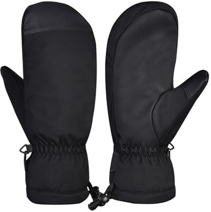 Klaisy Ski-Fäustlinge für Damen und Herren, Winterhandschuhe, wasserabweisend, Skihandschuhe, warme Handschuhe, Touchscreen-Handschuhe, Snowboard-Fäustlinge