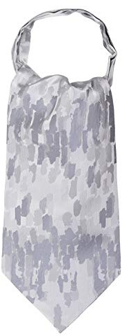 WANYING Män Ascot slipsar kravatt slips chic jacquard vävd ascot slips halsduk för män gentleman, J01 Grå & Vit, en storlek
