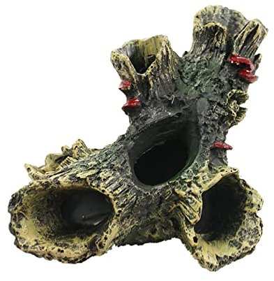 xingriziXFL Log Resin Tree Trunk Ornament Aquarium Fish Tank Decoration Home Landscaping Crafts for Fish Tank Small Fish Hiding
