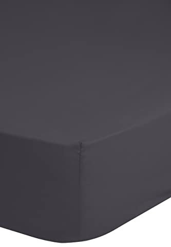 HIP Mako Satin Spannbettlaken 1 teilig 180 X 200 cm Anthracite