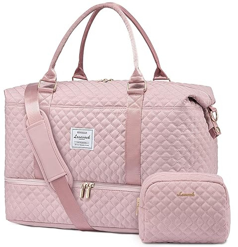 LOVEVOOK Sac de Voyage Femme Sac de Sport Gym Weekend Travel Duffel Bag Sac a Langer Bebe Valise Maternité Mommy Family Bag Sac Cabine Avion Easyjet Bagage a Main avec Trousse de Toilette