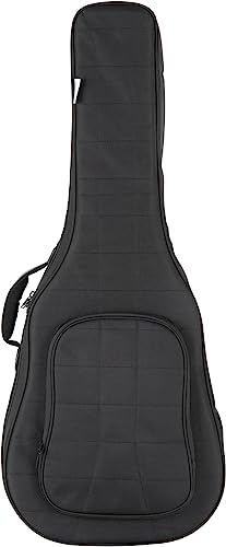 Shaman WGBT-4122BK Housse Guitare Western épaisse et rembourrée, Support Manche réglable, Poche extérieure avec Compartiment Tablette, Harnais Sac à Dos, Noir.