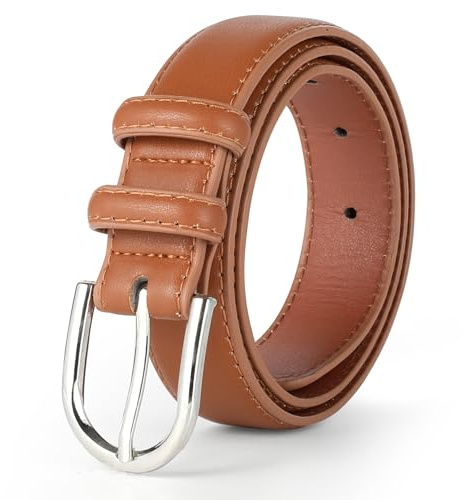WELROG Kids Belt for Boys and Girls - Boy's Black PU Leather Belt for School Uniform Jeans Classic Belt for Boys Age 6-10