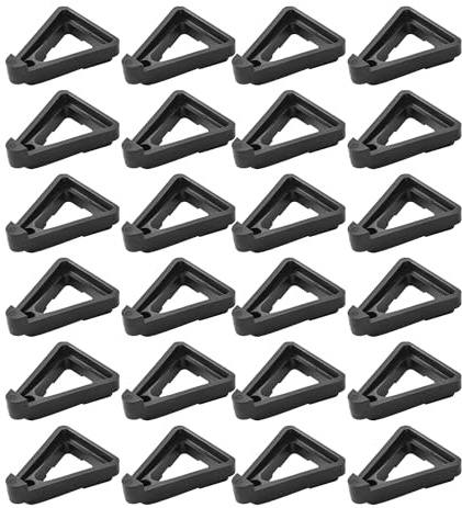 Lot de 24 supports de pot de fleurs en plastique invisibles, respirants, empilables, pour jardins et balcons, outils de jardin triangulaires