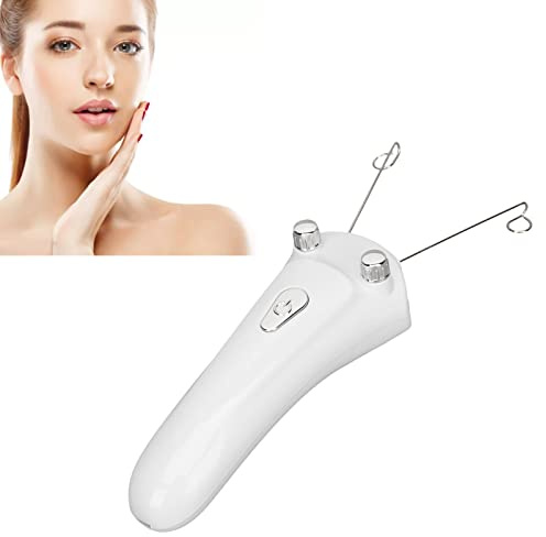 Nsxayiwe Depilazione, Rasoio Viso Donna,Epilazione Con Filettatura Facciale Epilatore per Il Viso Con Filo Di Cotone,Elettrico Ricaricabile USB Con Luce a LED