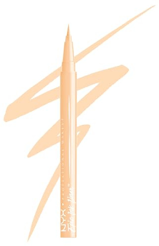 NYX Professional Makeup Epic Ink Eyeliner, Hochpigmentierter Filzstift, Wasserfest, langanhaltender Kajal, Vegane Formel, Einfache Anwendung mit flexiblem Pinsel, Shade: 07 Marshmallow