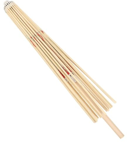 Warmhm Classical Style Paper Umbrella Frame Bamboo Umbrella Support Diy Rack Oil Paper Holder Sturdy Construction Easy to Use