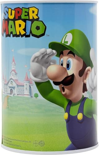 Super Mario Money Box – Official 15cm Metal Piggy Bank for Kids – Break-to-Open Coin & Cash Saving Tin – Fun Gaming Gift for Boys & Girls