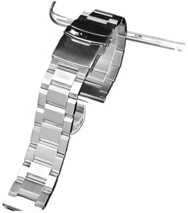 ewgrkba Correa de 20 mm y 22 mm compatible con Hamilton Khaki Aviation Field, correa de acero inoxidable y metal for reloj de hombre, pulsera con hebilla plegable, correa de malla.(3107 Silver,22mm)