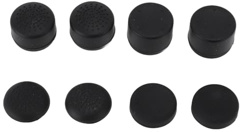 Tumgreppsskydd förhindrar halka Fingeravtryckssäkert skyddande silikon joystickskydd för bärbara spelkonsoler Svart 8 delar