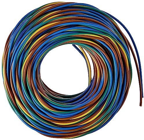 Electraline 25141 Cable Unipolar H07 V-K 3X1X1,5 25M Negro/Azul/Amarillo/Verde
