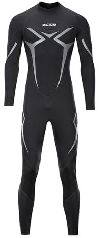 ZCCO Herren-Neoprenanzug, 3 mm Premium Neopren, volle Ärmellänge, Taucheranzug für Spearfishing, Schnorcheln, Surfen, Kanufahren, Taucheranzug (Herren-1, XL)