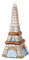 MAGIC Christbaumschmuck Weihnachtskugeln Figuren Glas mundgeblasen Weihnachtskugeln Weihnachtsschmuck Baumkugeln Baumschmuck, Eiffelturm, Glas, 14.5 cm, Figürlicher Glasschmuck