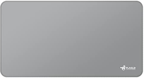 FLASLD Untergrillmatte, 80 x 152 cm, feuerfestes und wasserdichtes Pad für Holzkohlegrills, Gasgrills, Ölfritteusen und Raucher, Schutzdeck und Terrassenmatte, Silbergrau