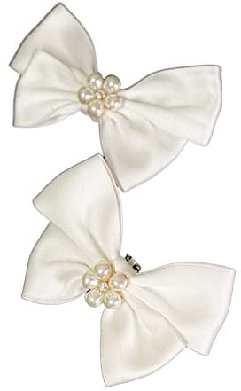 Haveratio élégant nœud Pinces à Chaussures pour Chaussures Plates Pompes Accessoires de Chaussures décoratifs Clips Femmes fête de Mariage décorations de Chaussures Clips Blanc