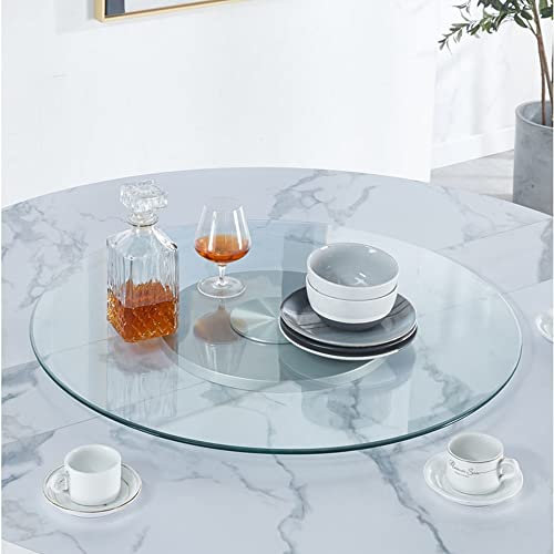 XFAK 36inch Serving Turntable Tempered Glass Lazy Susan, Home Table Service Tray, Silent Aluminum Alloy Bearing, Easy To Share All Food (Size : 90cm(36in))