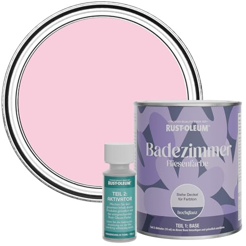 Rust-Oleum Pink Water-Resistant Bathroom Tile Paint in Gloss Finish - My Husband Said No 750ml