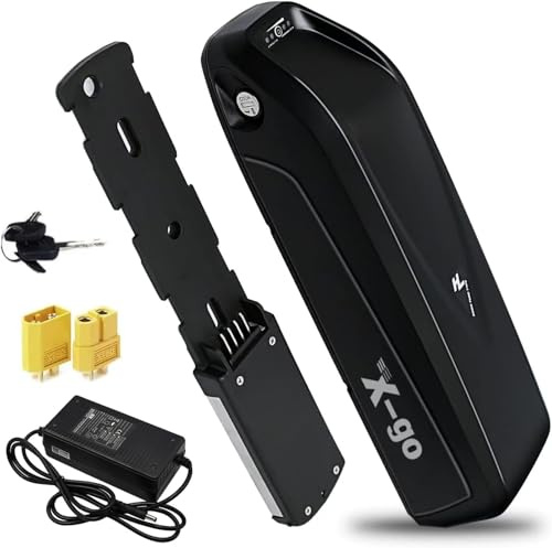 X-go 36V Electric Bike Battery with Charger, Ebike Battary Lithium-ion Battery for 500W-50W Motor (Bafang, AW, Most Ebike Conversion Kit) (36V 10AH 4Pin No USB)