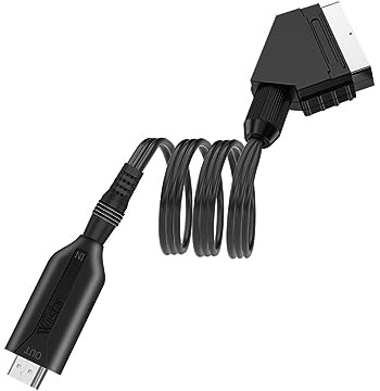 Homoyoyo Scart to Video Converter Direct Connection Adapter for Tv VHS and DVD Player No Driver Installation Required Low Power Consumption