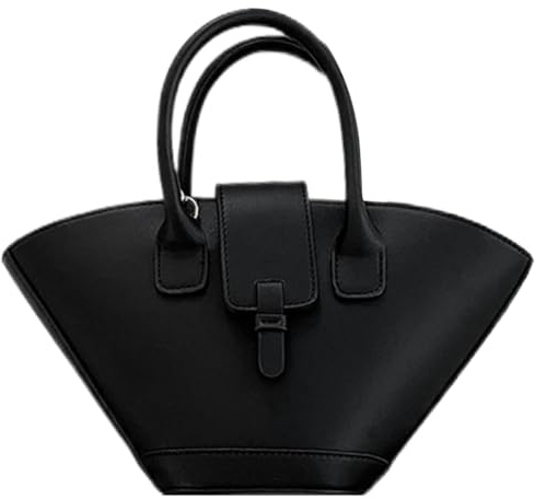 ACUYE Sac à main en cuir synthétique pour femme, sac de travail, sac à main avec poignée supérieure, sac à boules de pâte bouillie moderne Y2K, sac à main, 01 - Noir, Taille unique